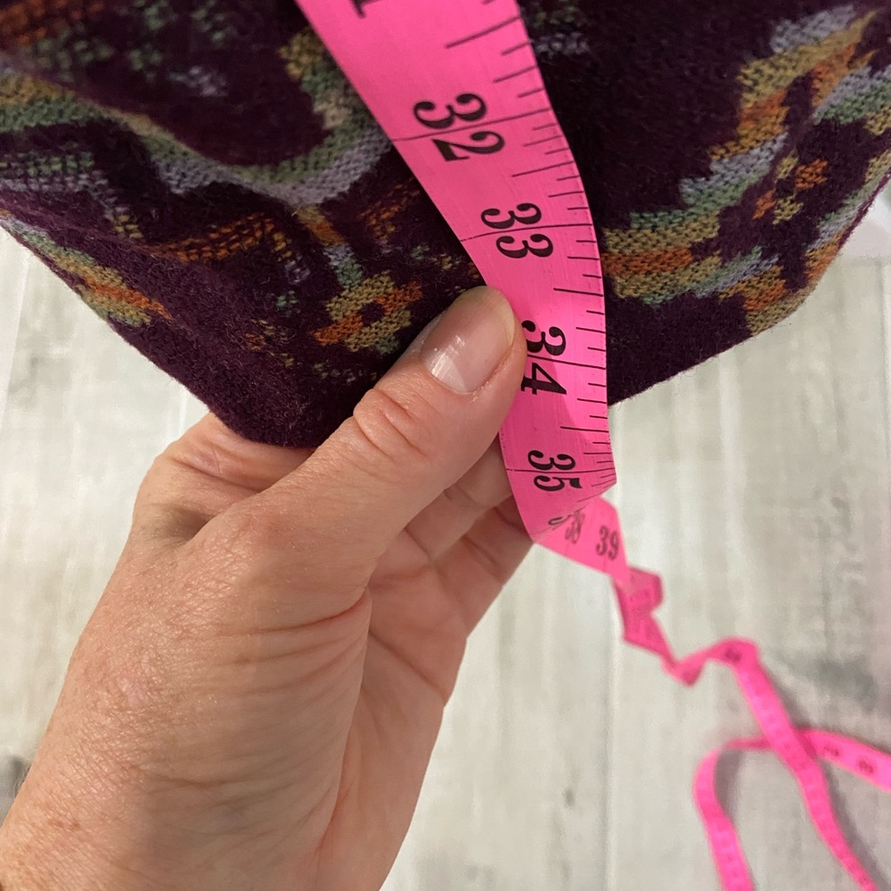 Elegant Pendleton 100% Wool Purple Patterned Slee… - image 6